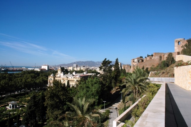 Málaga výhled od Castillo de Gibralfaro