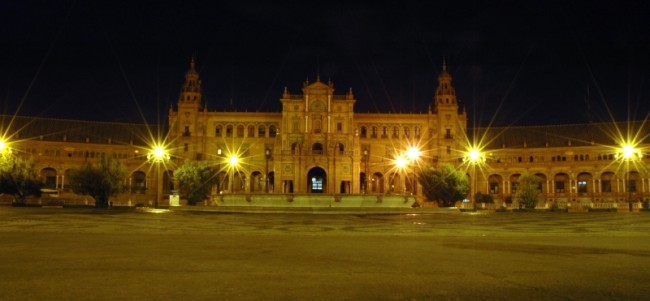 Plaza de Espaňa en la noche