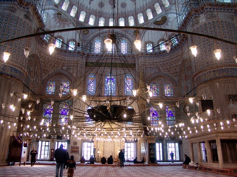 Modrá mešita uvnitř